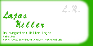 lajos miller business card